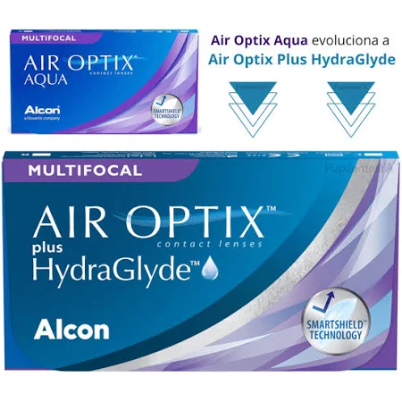 Air Optix Plus HydraGlyde Multifocal - Lentes de Contacto para Presbicia