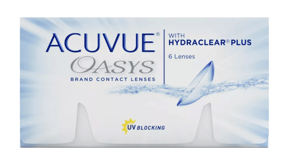 Acuvue Oasys con Hydraclear Plus - Lentes de Contacto para Miopía e Hipermetropía